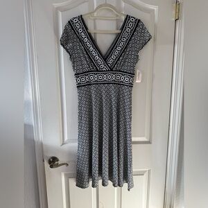 Black and White Patterned Dress